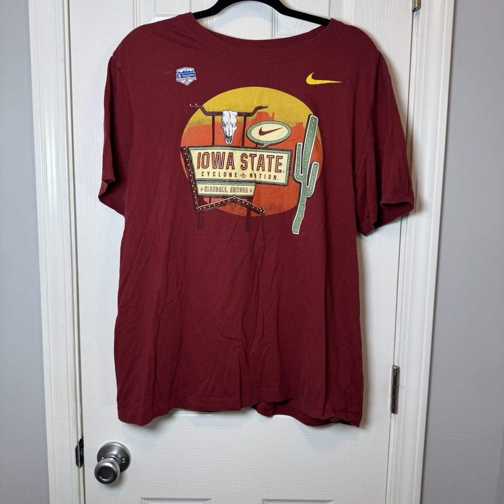 Iowa State Cyclones Shirt Mens Xl Red Nike T Football Playstation Fiesta Bowl